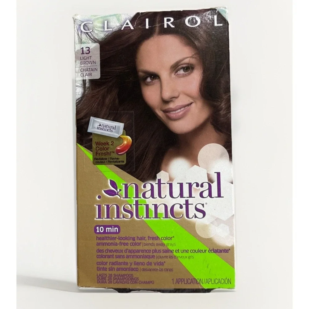 Clairol Natural Instincts Hair Color #6 (Former #13) LIGHT BROWN - New in Box